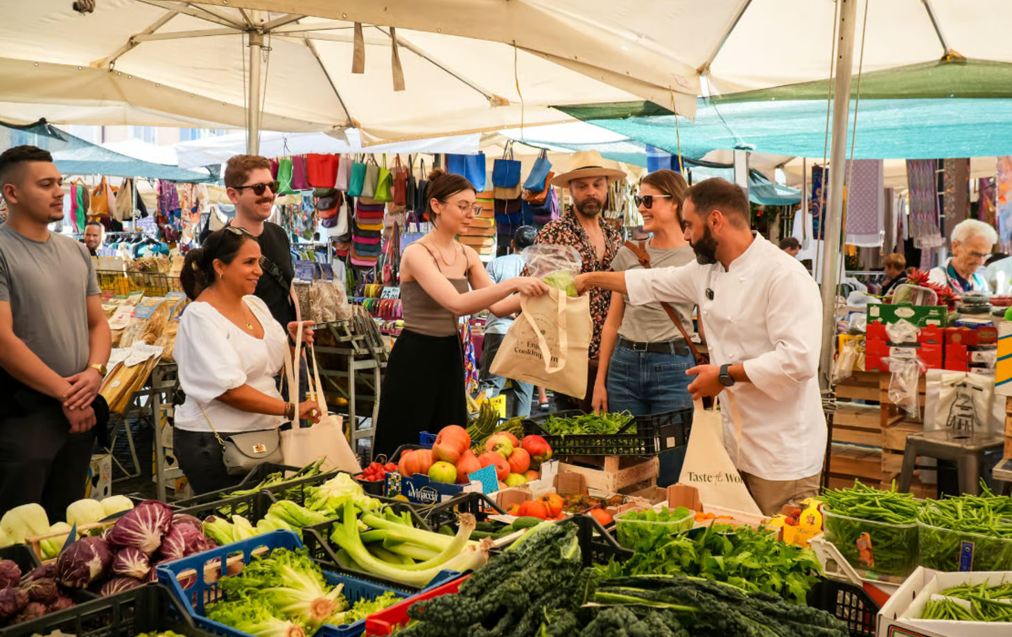 From Market to Table: Private Farmer’s Market Tour & Fresh Pasta Making Experience in Piazza Mattei  (Up to 12 Guests)