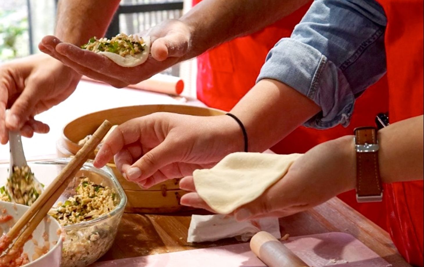 Fun Dim-Sum Cooking Class with Passionate Local Senior Chef