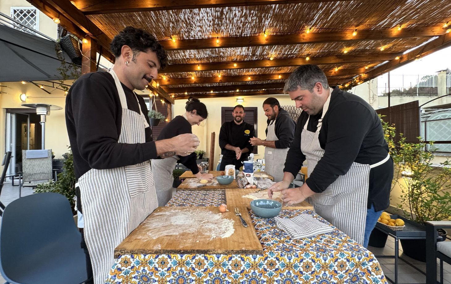 Fresh Pasta Making Class on a Private Terrace Near the Vatican Museums