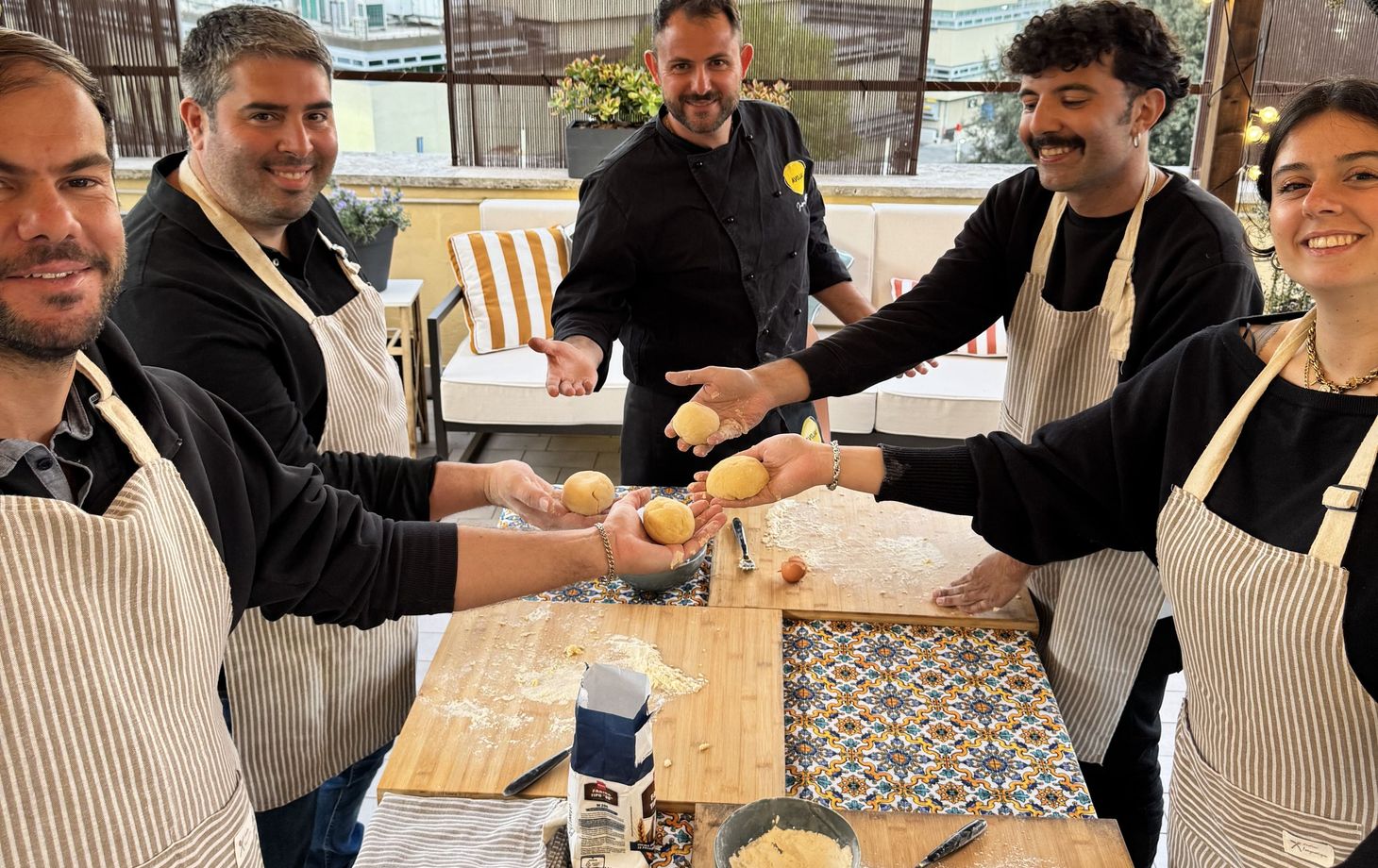 Fresh Pasta Making Class on a Private Terrace Near the Vatican Museums