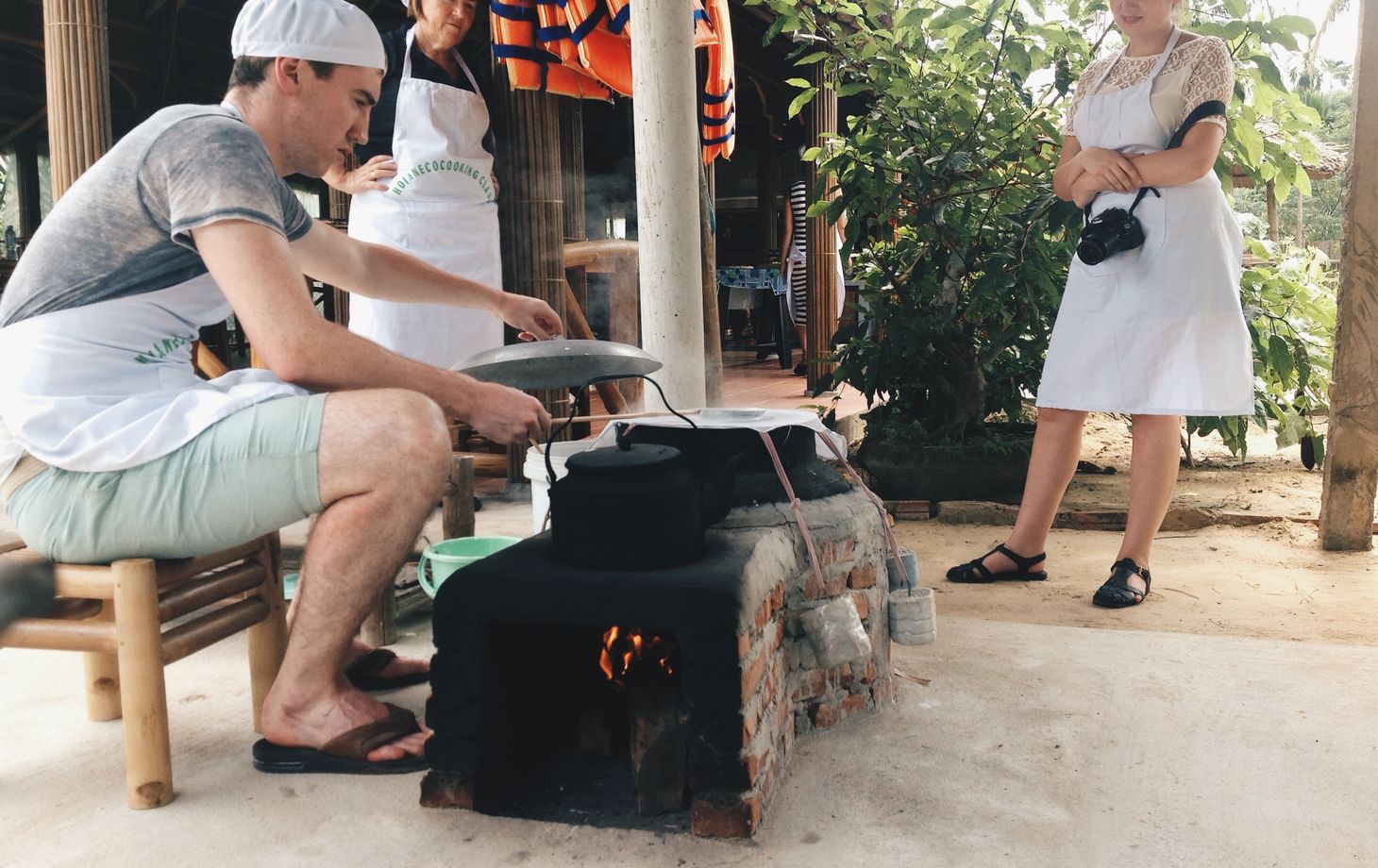 Eco-Friendly Vietnamese Cooking Class with Bamboo Boat and Market Tour