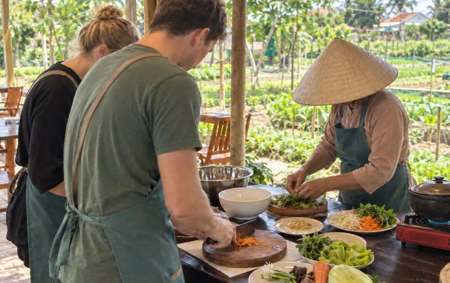 Family-Run Vietnamese Cooking Experience in Tra Que Village