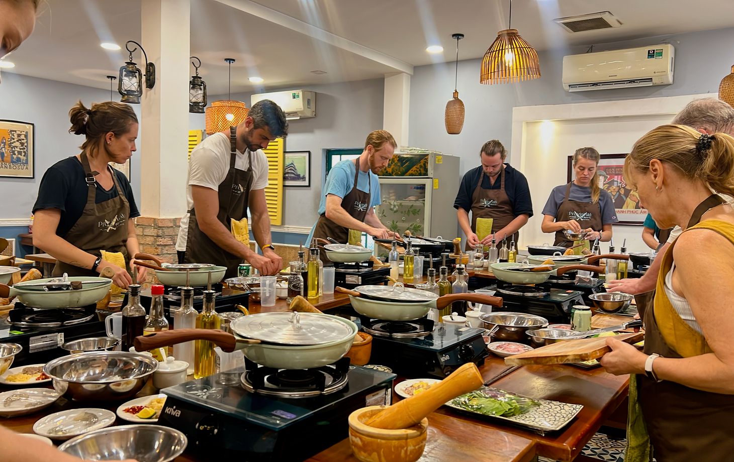 Immersive Wet Market Tour and Cooking Class with Private Cook Stations by Chef Led