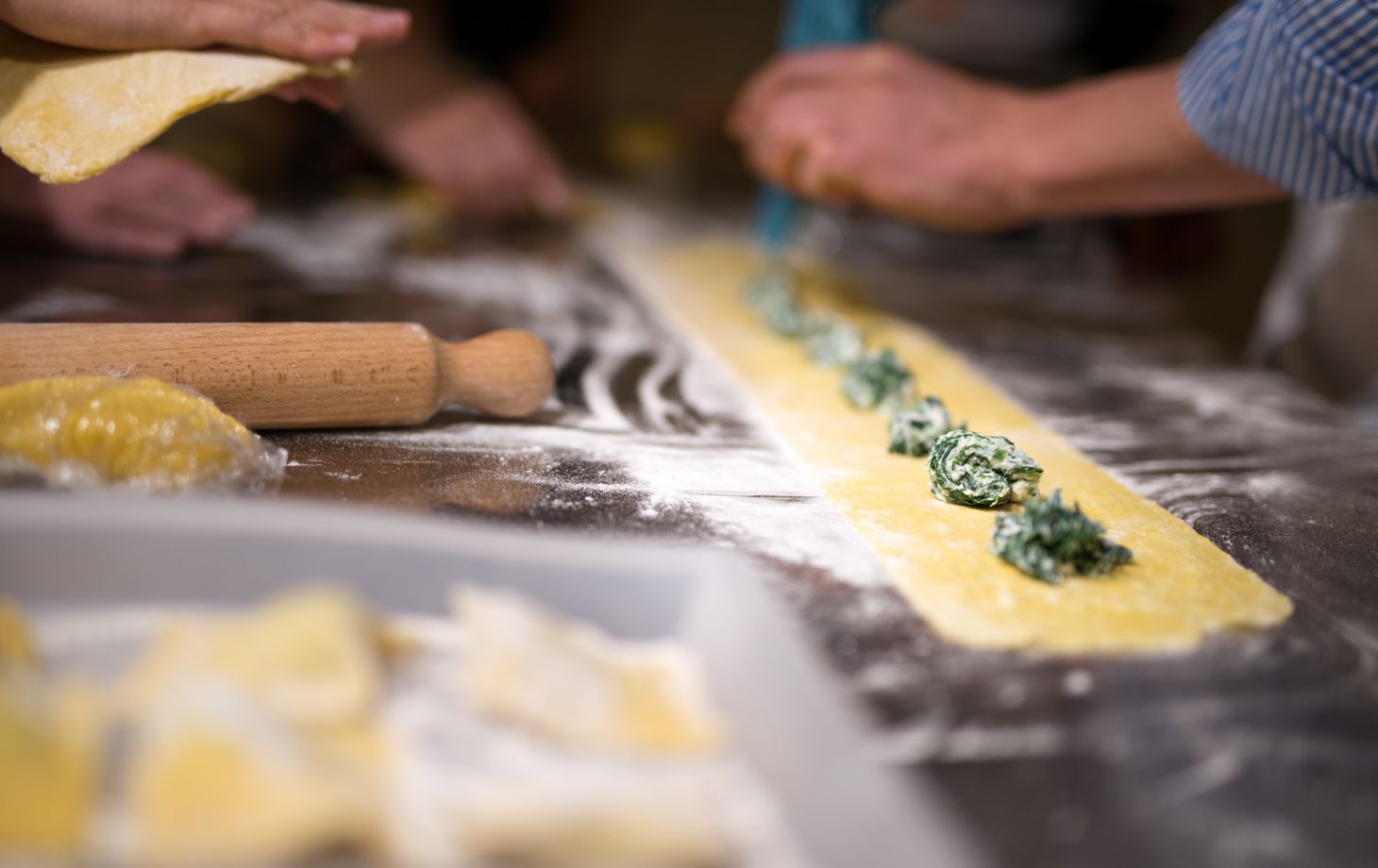 3 in 1 Fresh Pasta Class: Gnocchi, Fettuccine, Ravioli with Panna Cotta & Wine