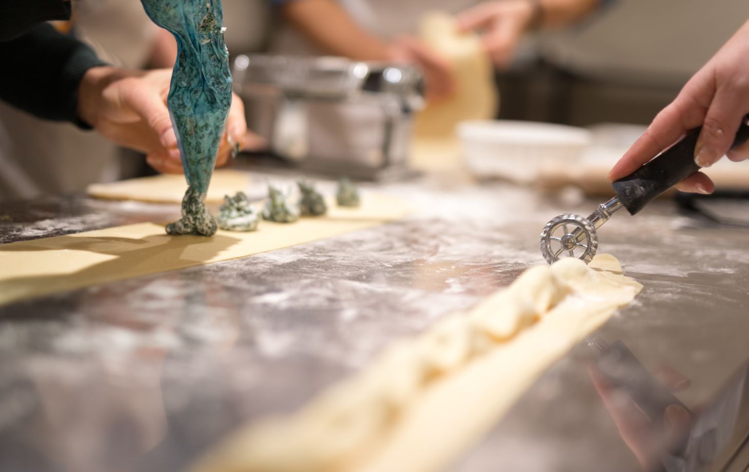 3 in 1 Fresh Pasta Class: Gnocchi, Fettuccine, Ravioli with Panna Cotta & Wine