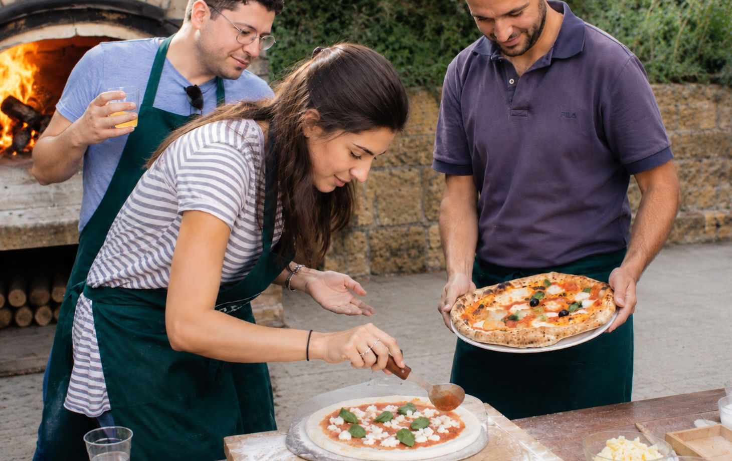 Cours de fabrication de pizzas et de glaces italiennes dans un domaine privé toscan