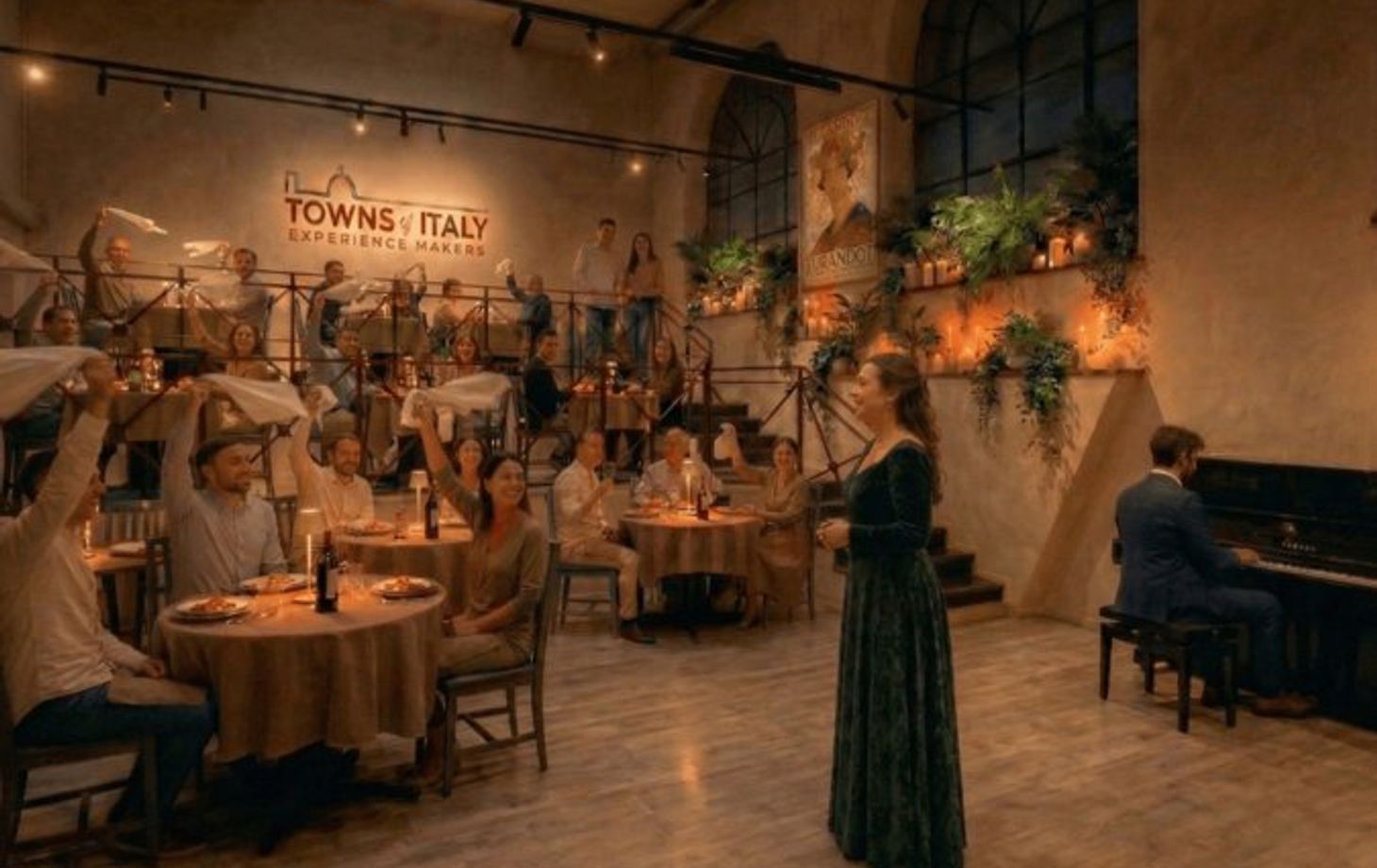 Sérénade italienne à Rome : dîner-spectacle culinaire en direct avec musique