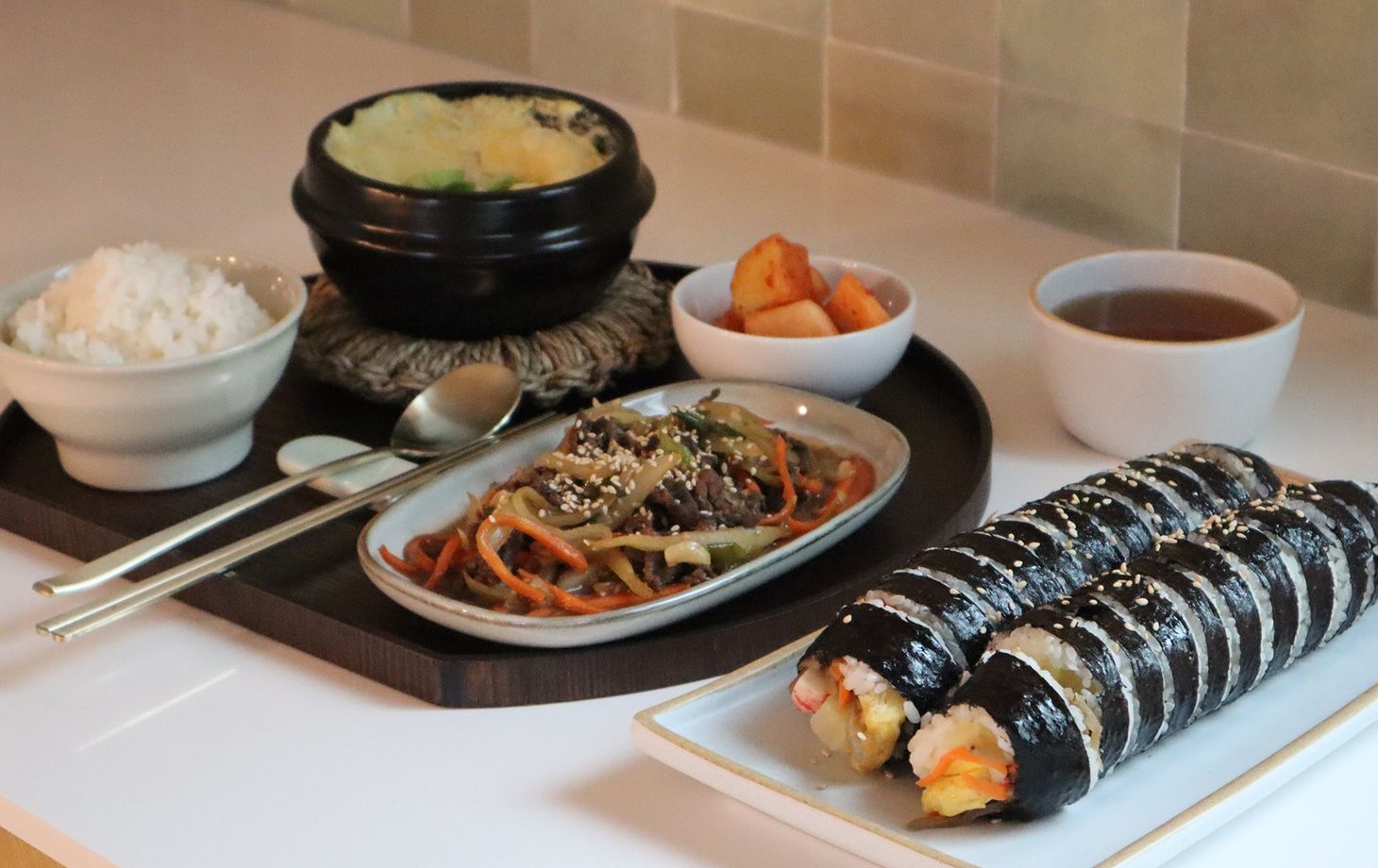 Korean Cuisine Class with Local Market Grocery Experience