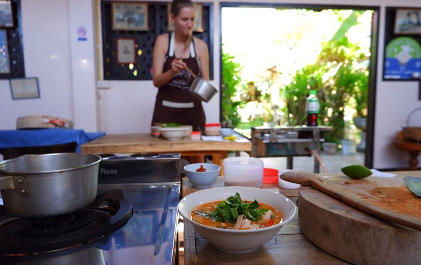 Thai Food Culture and Cooking Techniques with Me & Mom Using Fresh Ingredients from Our Garden