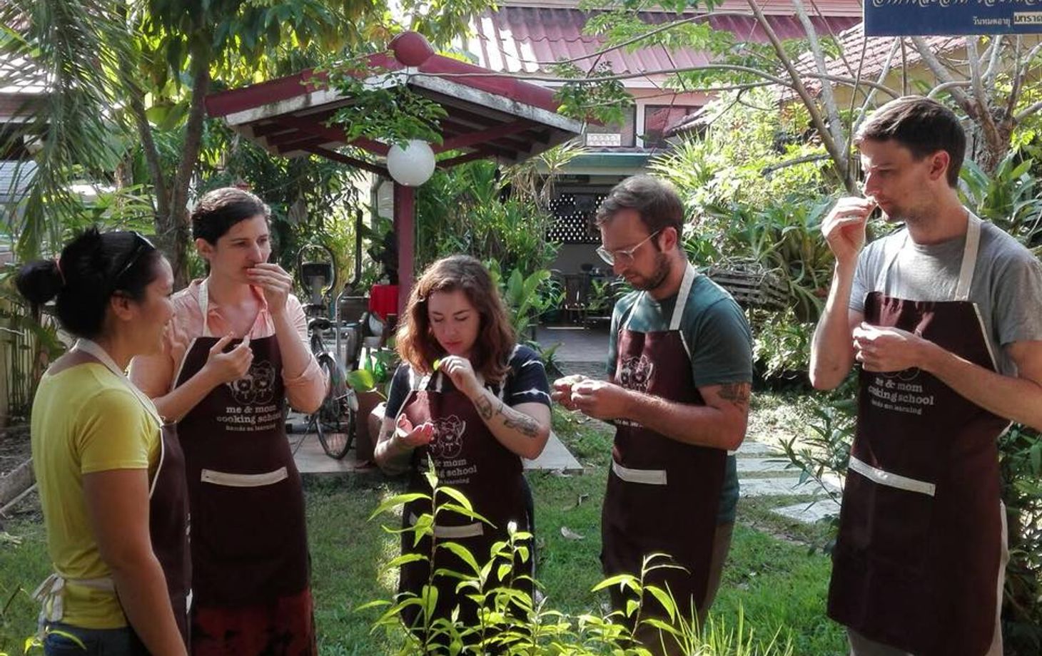 Thai Food Culture and Cooking Techniques with Me & Mom Using Fresh Ingredients from Our Garden