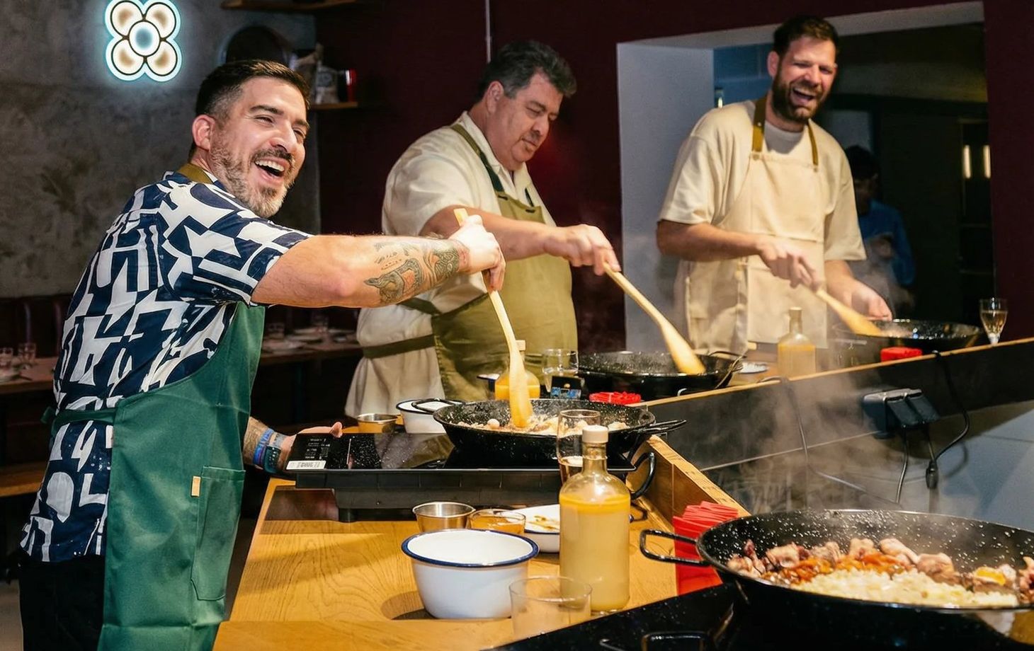 Barcelona Seafood Paella Cooking Class & Dining Experience