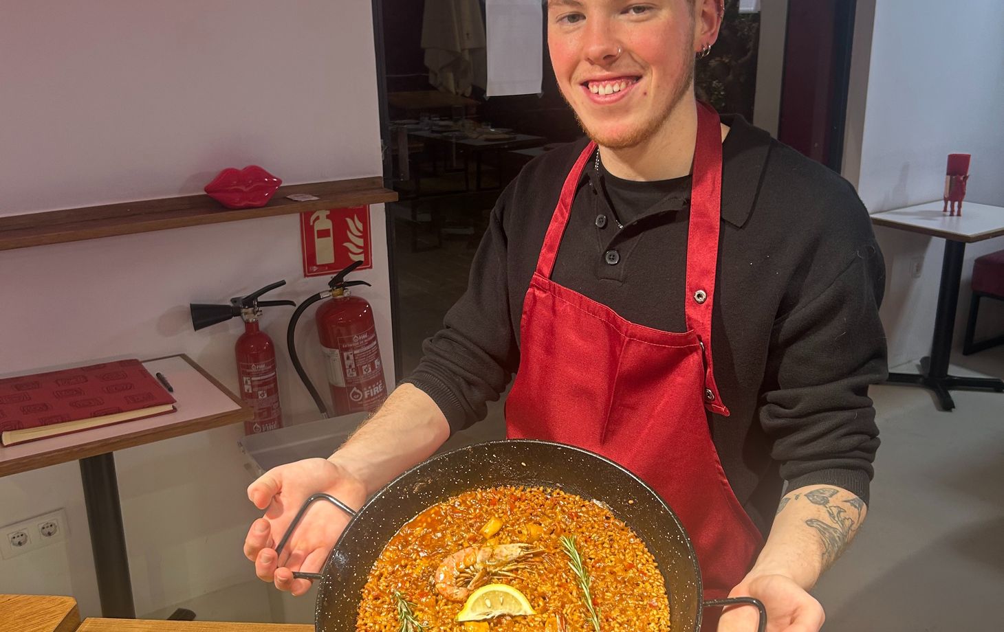 Barcelona Seafood Paella Cooking Class & Dining Experience
