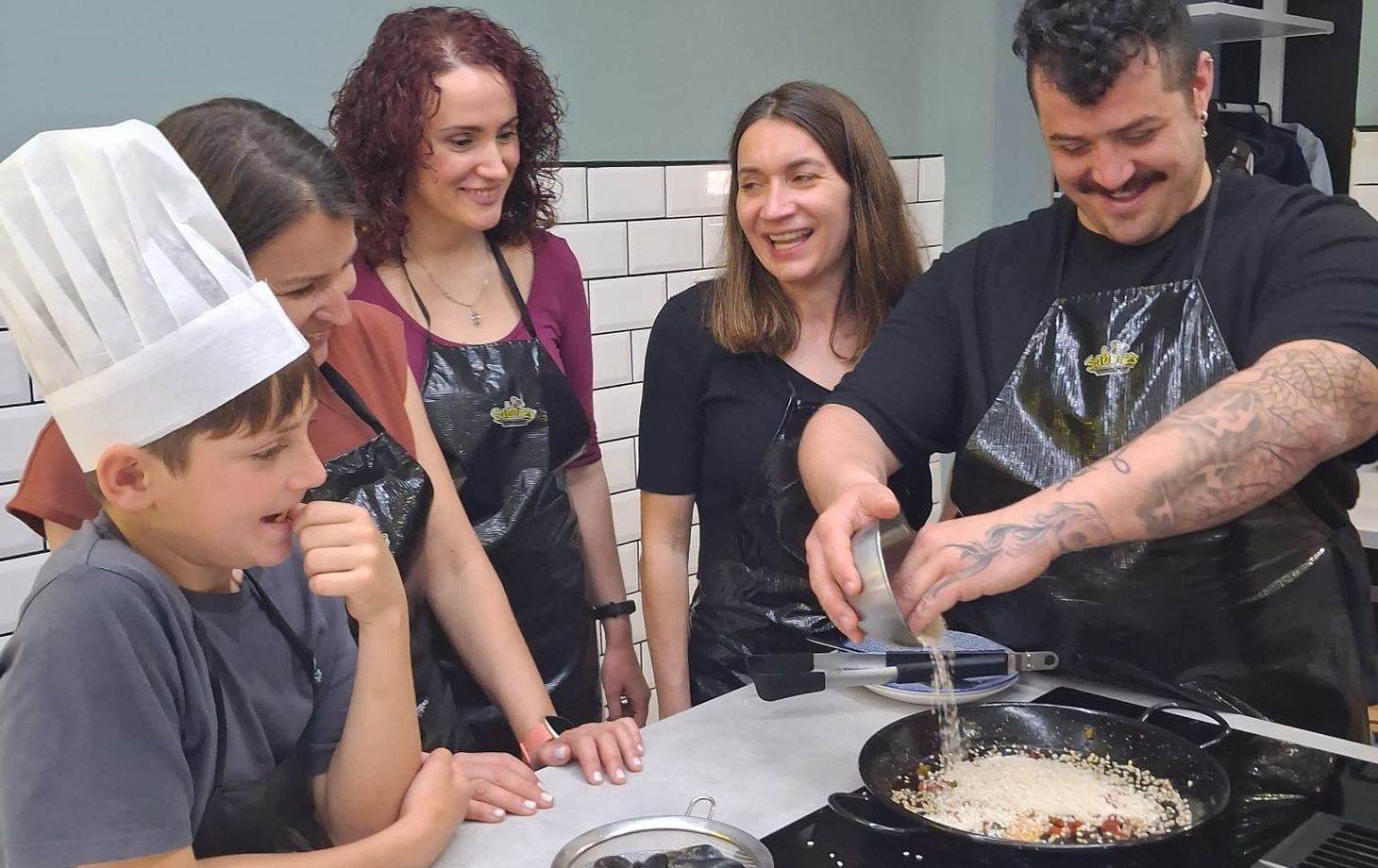 Barcelona Seafood Paella, Tapas, and Unlimited Sangria Cooking Class