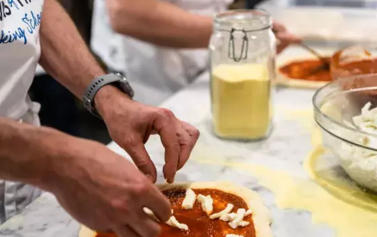 Cours de fabrication de pizzas et de glaces à Rome