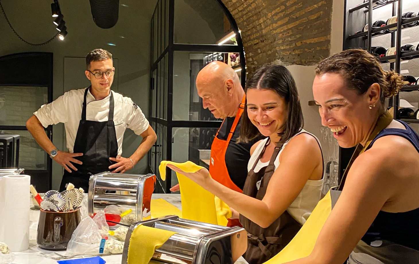 Private Italian Cooking Masterclass: Pizza, Pasta & Gelato with Unlimited Wine near the Colosseum (Up to 10 Guests)