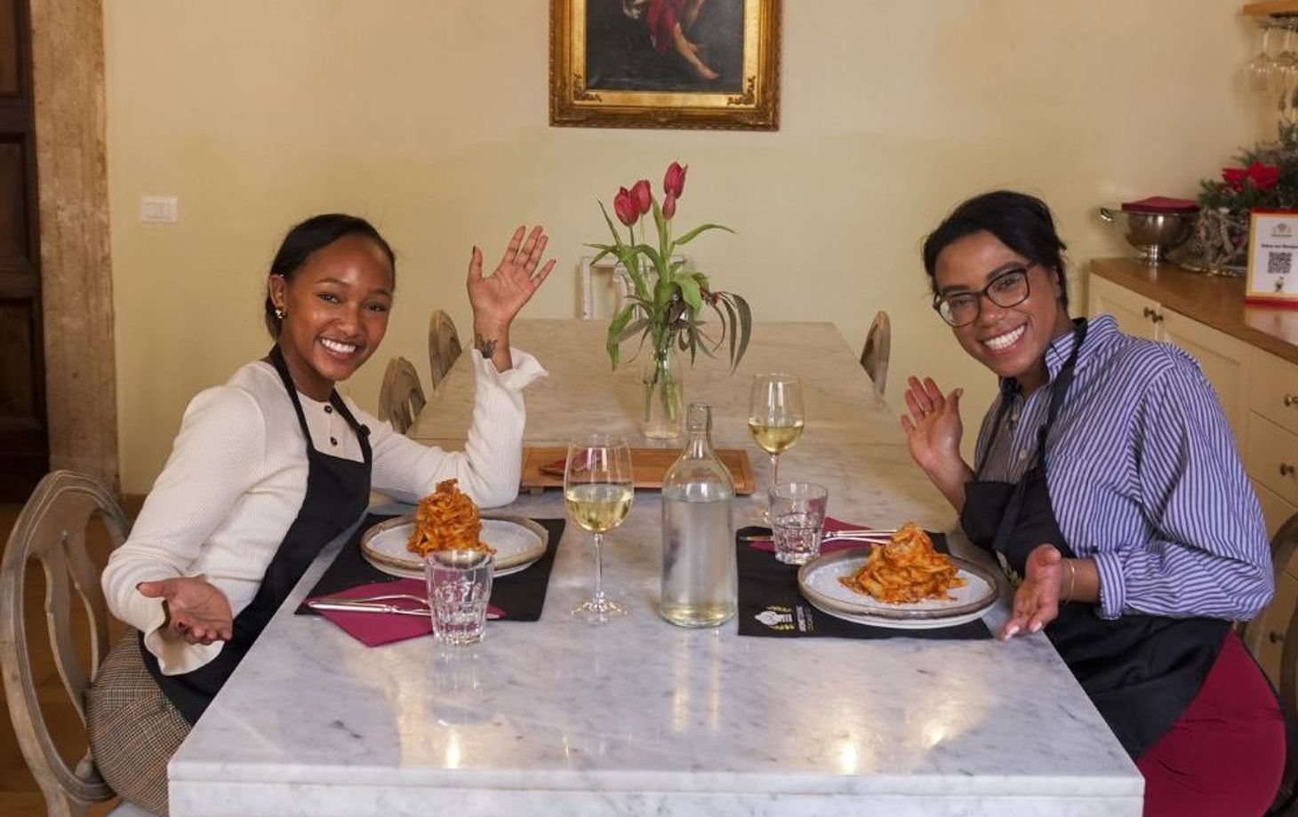 Cours de cuisine privé à Rome avec shopping au marché fermier