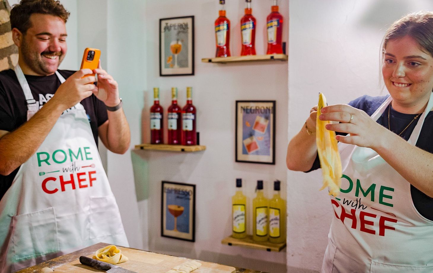 Privates Erlebnis: Spritz- und Spaghetti-Kochkurs in Rom