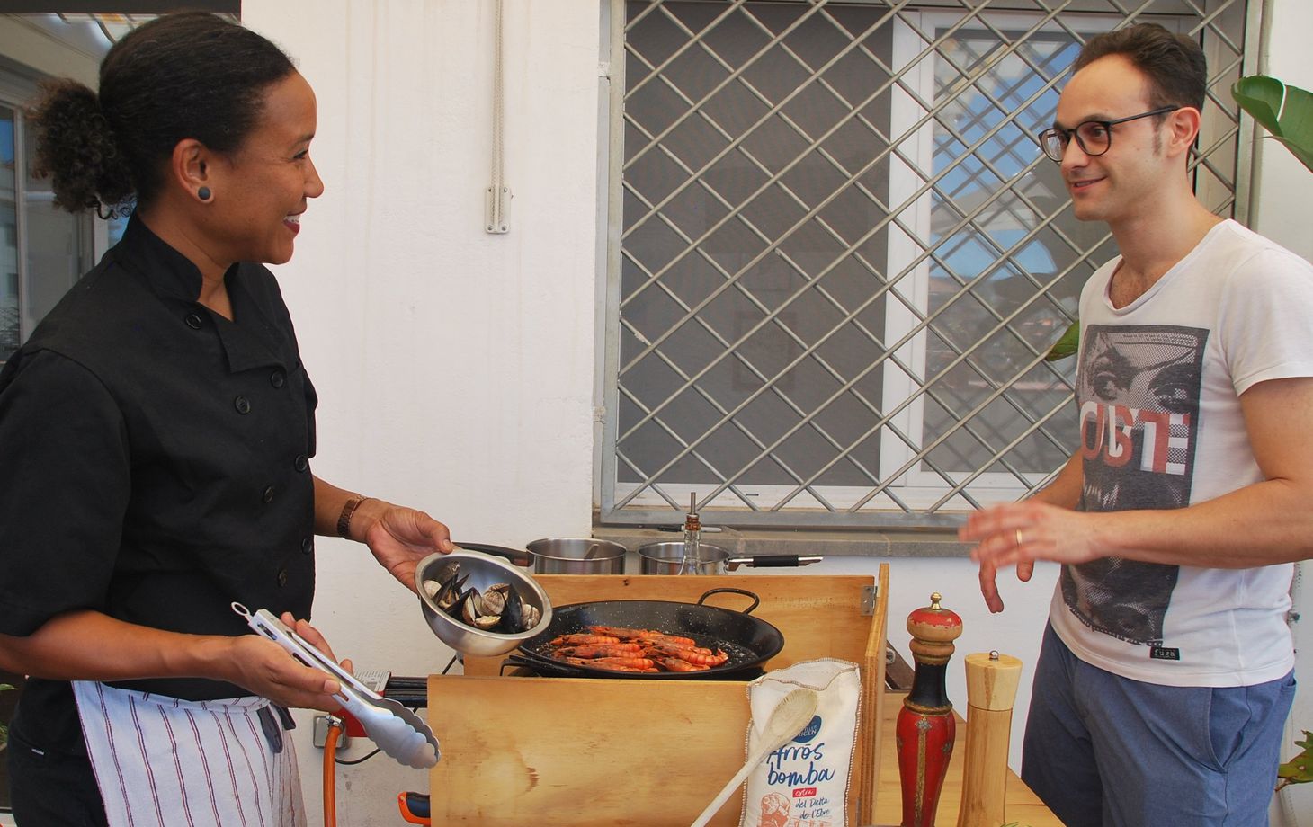 Rooftop Paella or Fideuà Cooking Class with Market Tour