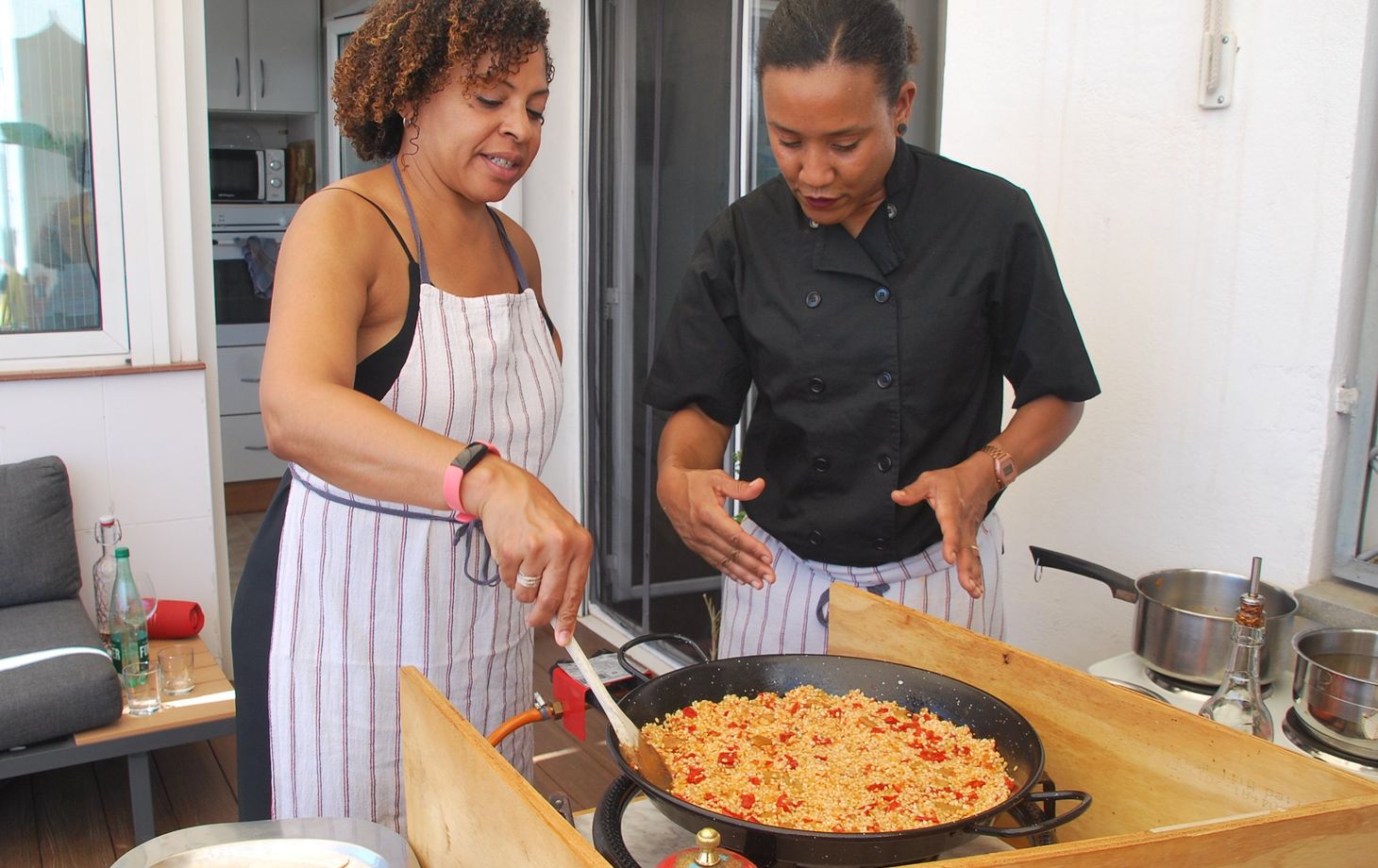 Rooftop Paella or Fideuà Cooking Class with Market Tour