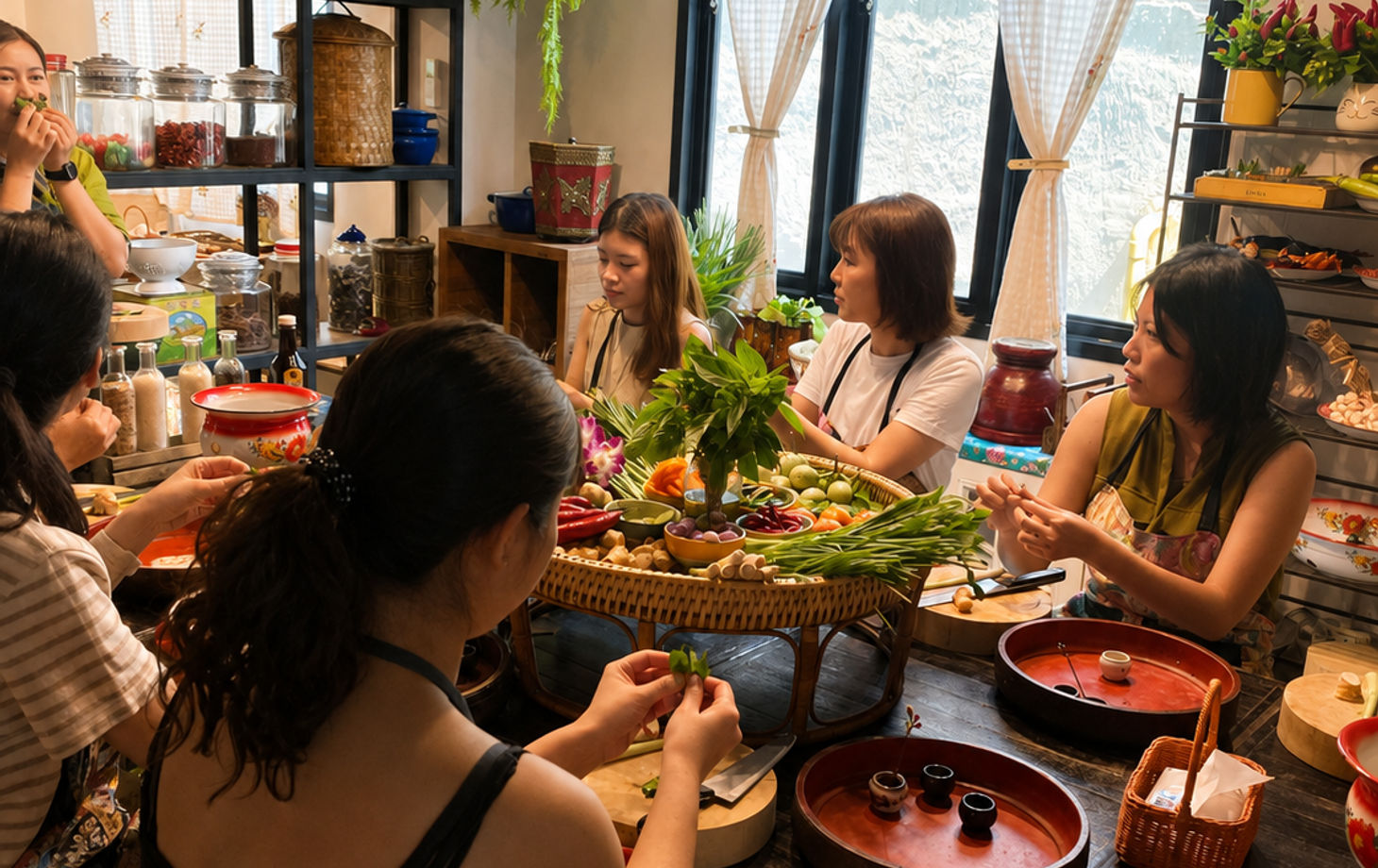 Silom Thai Cooking School in Bangkok Herb Garden Tour