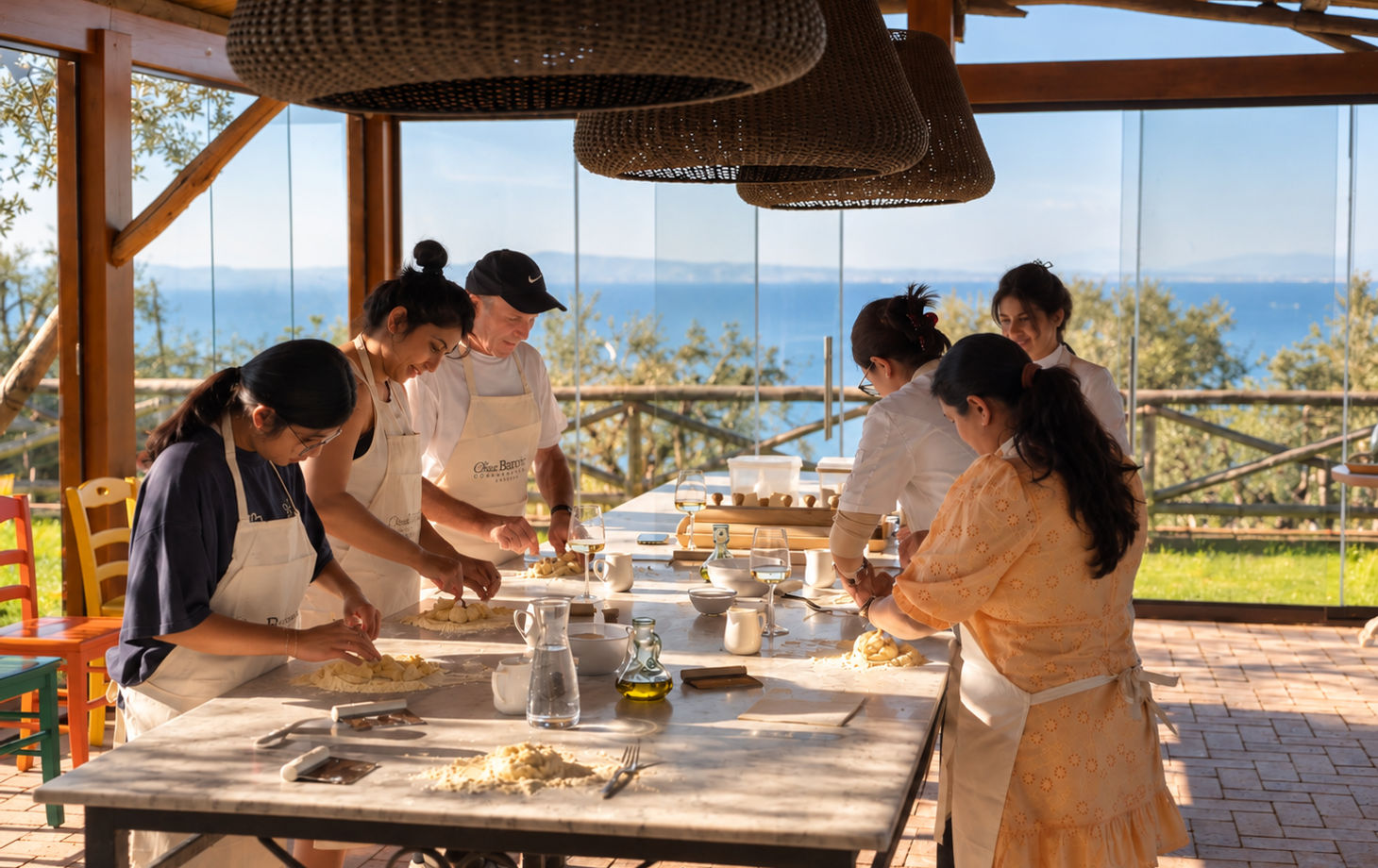 Zuid-Italiaanse keuken bij Villa del Barone aan de kust van Sorrento