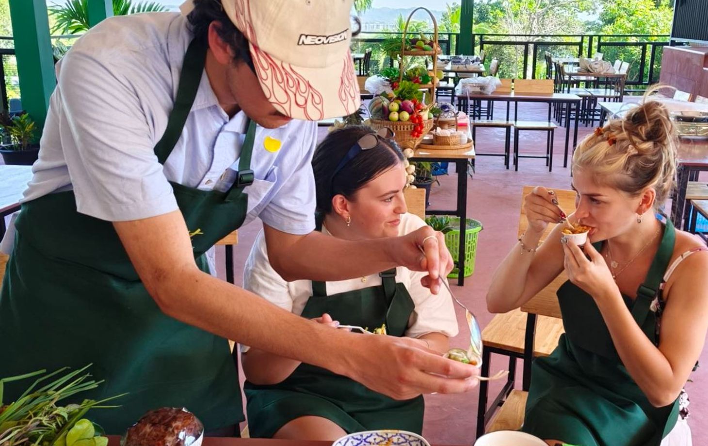 Sustainable Thai Cooking Class & Gentle Giant Feeding Experience