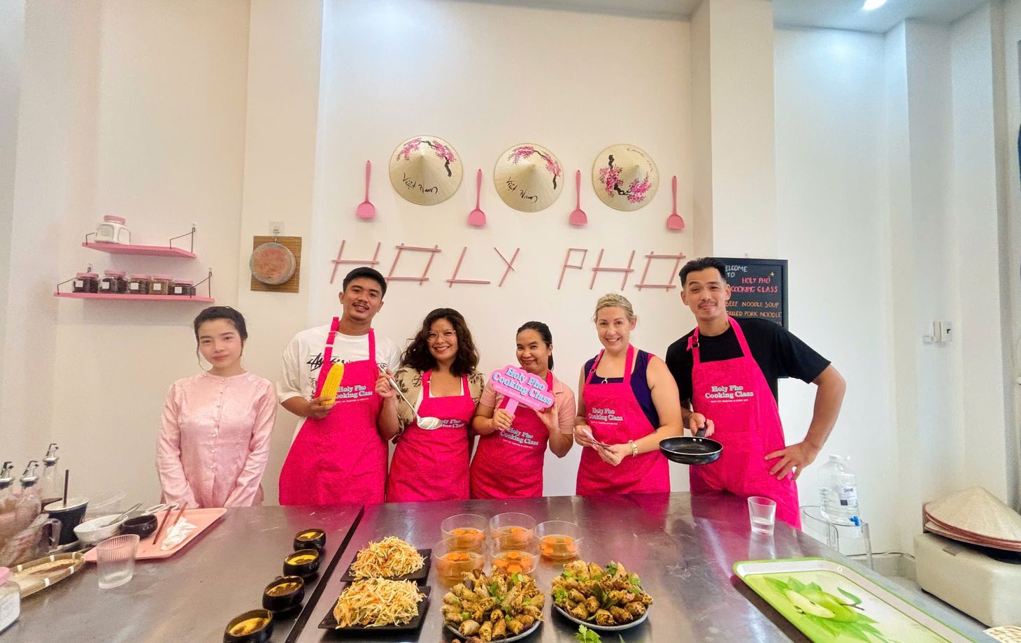 Taste of Saigon: Market Tour & Vietnamese Cooking in a Cozy Pink Kitchen