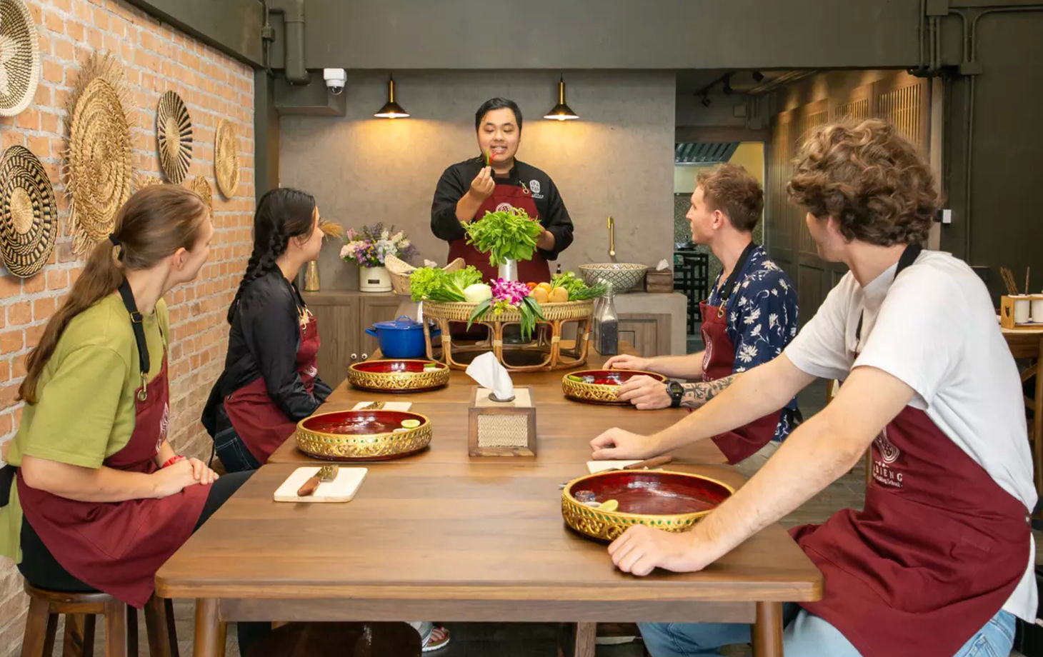 Thai Cooking Class with Visit at the Largest Fresh Market and Tuk-Tuk Ride