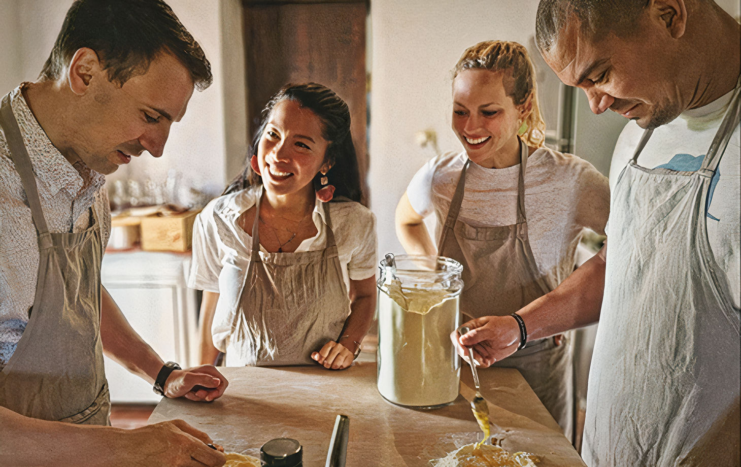Traditioneller handgemachter Pasta-Kochkurs in einem toskanischen Bauernhaus
