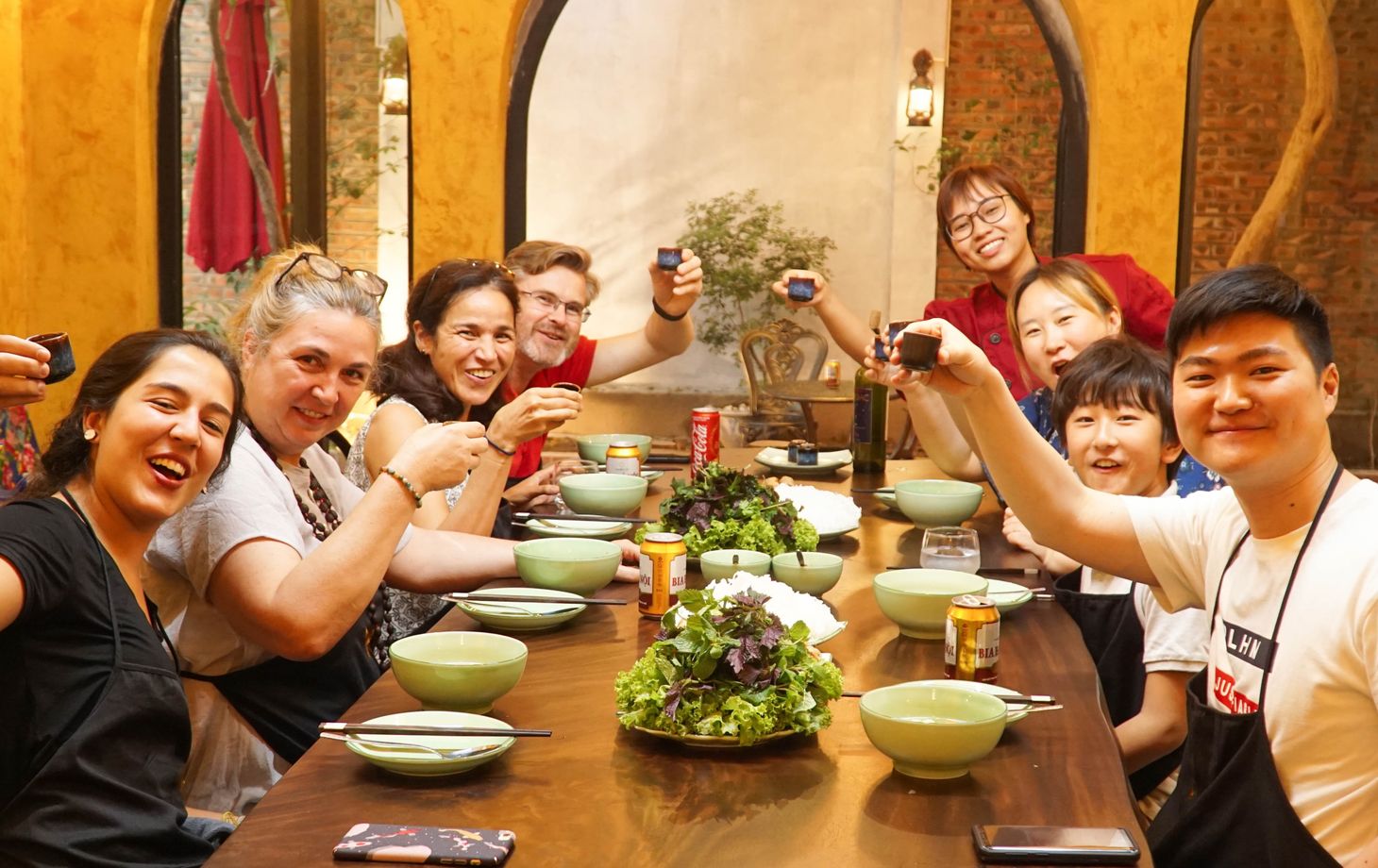 Relaxed Vietnamese Cooking Class with Market Tour and Homemade Wine Tasting