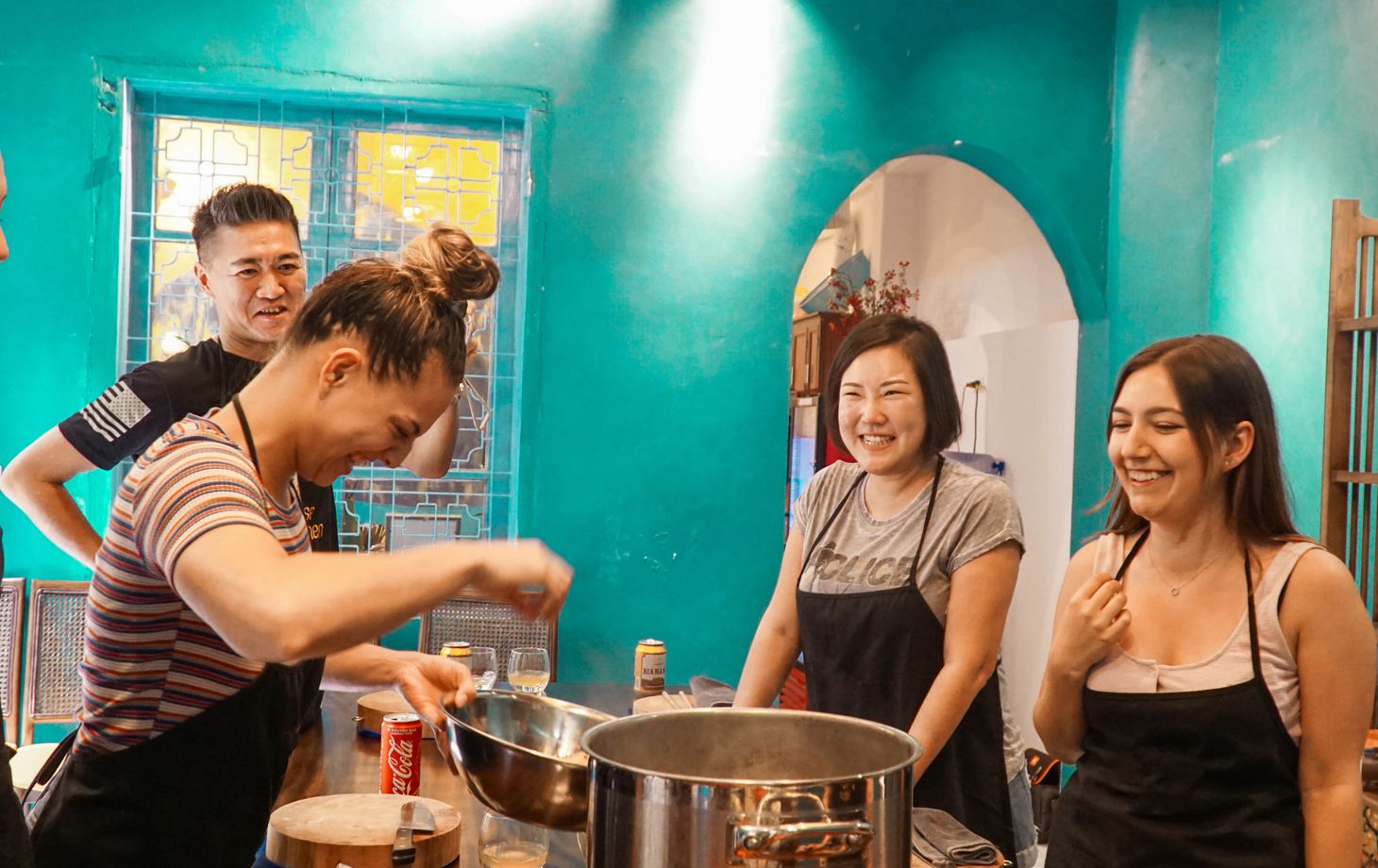 Relaxed Vietnamese Cooking Class with Market Tour and Homemade Wine Tasting