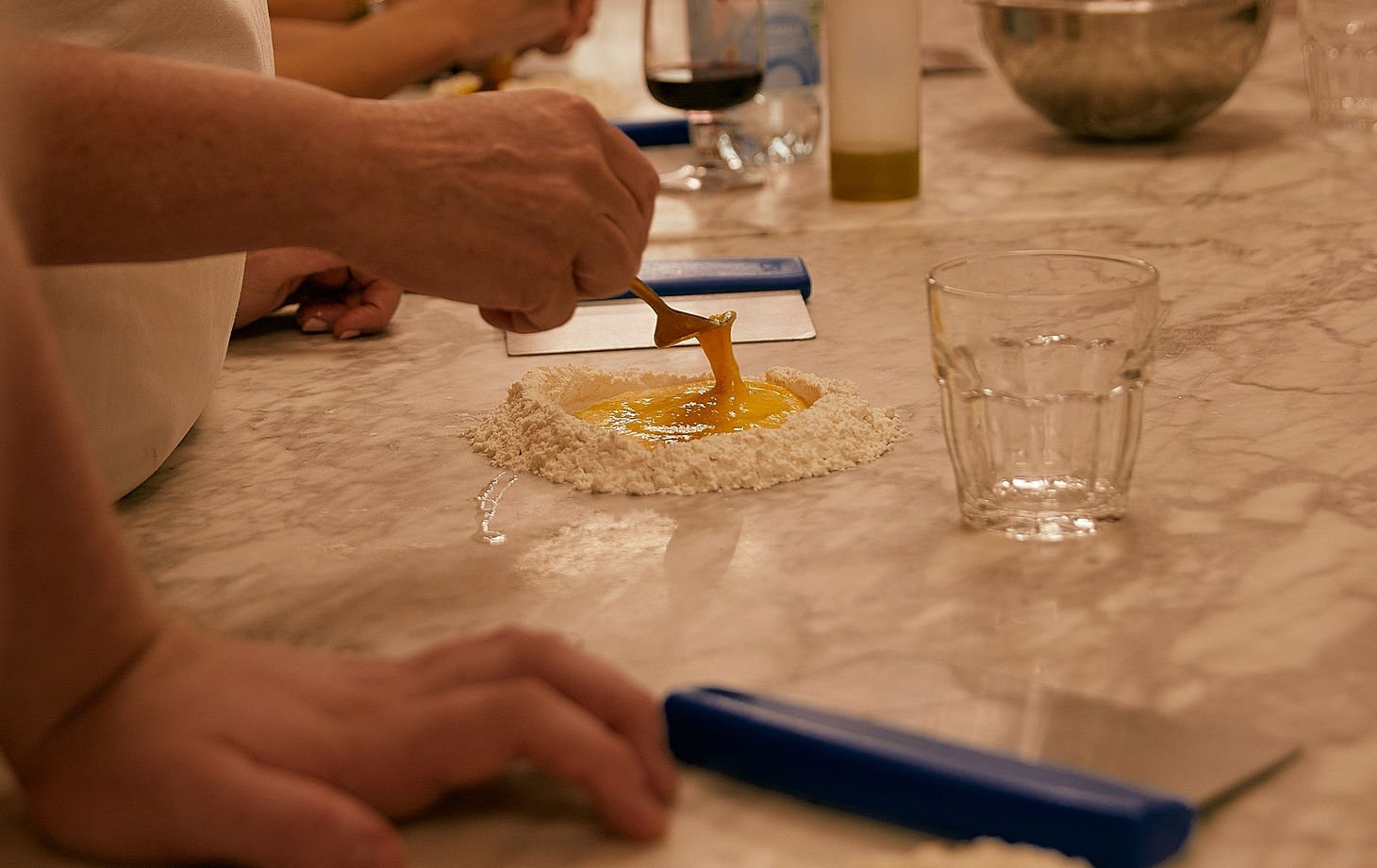 Tuscan Market Tour with Pasta Class, Tiramisu, and Wine Tasting