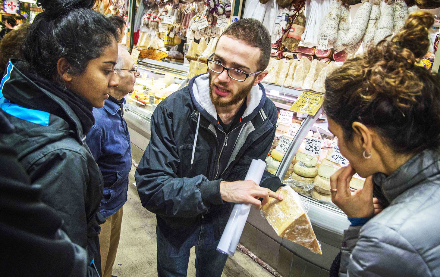 Tuscan Market Tour with Pasta Class, Tiramisu, and Wine Tasting