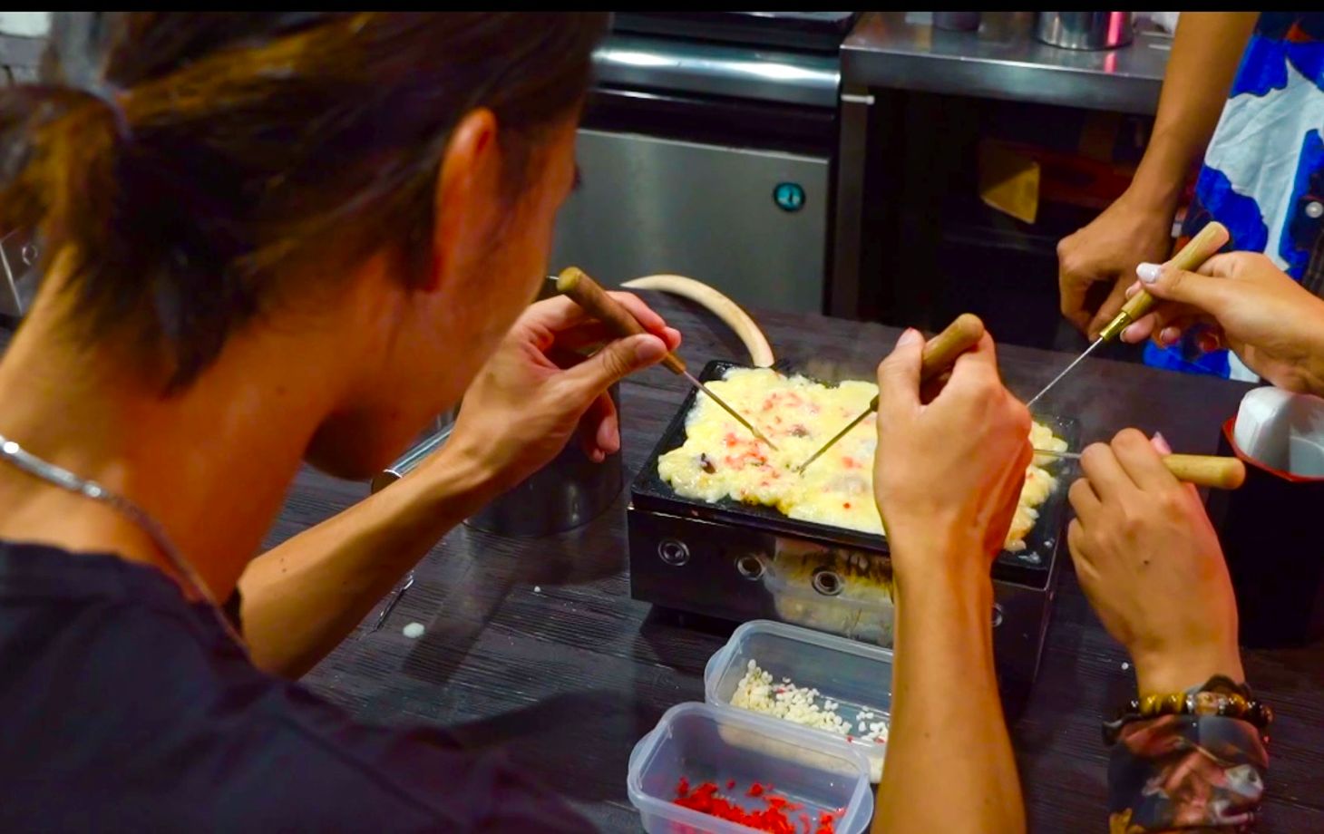 Yakisoba & Karaage Tasting and Make Your Own Takoyaki in Osaka