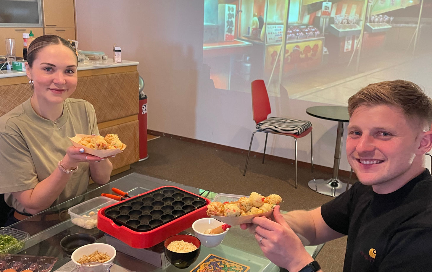 Yakisoba & Karaage Tasting and Make Your Own Takoyaki in Osaka